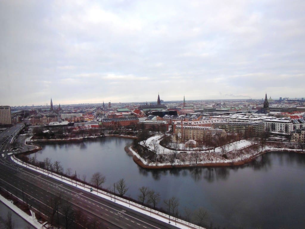 A beautiful view into downtown Copenhagen from room 1930 at Radisson Blu Scandinavia