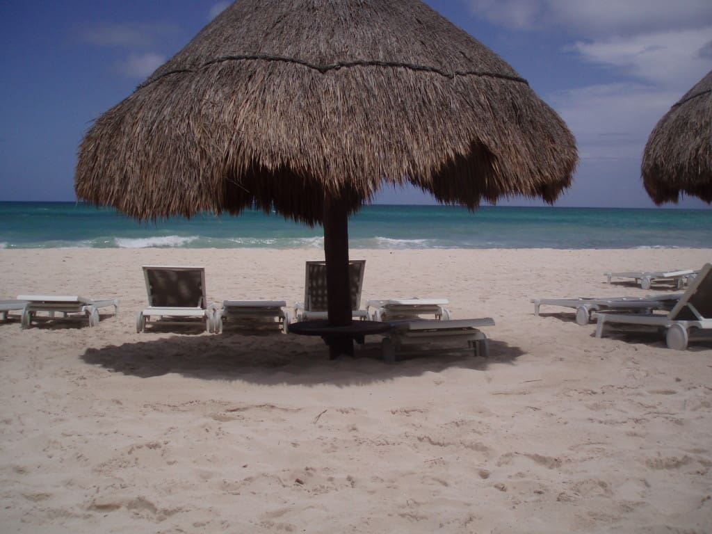 Nothing like a nap under the palapa at the Iberostar Grand Paraiso beach