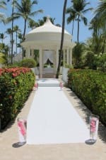 Garden wedding set up